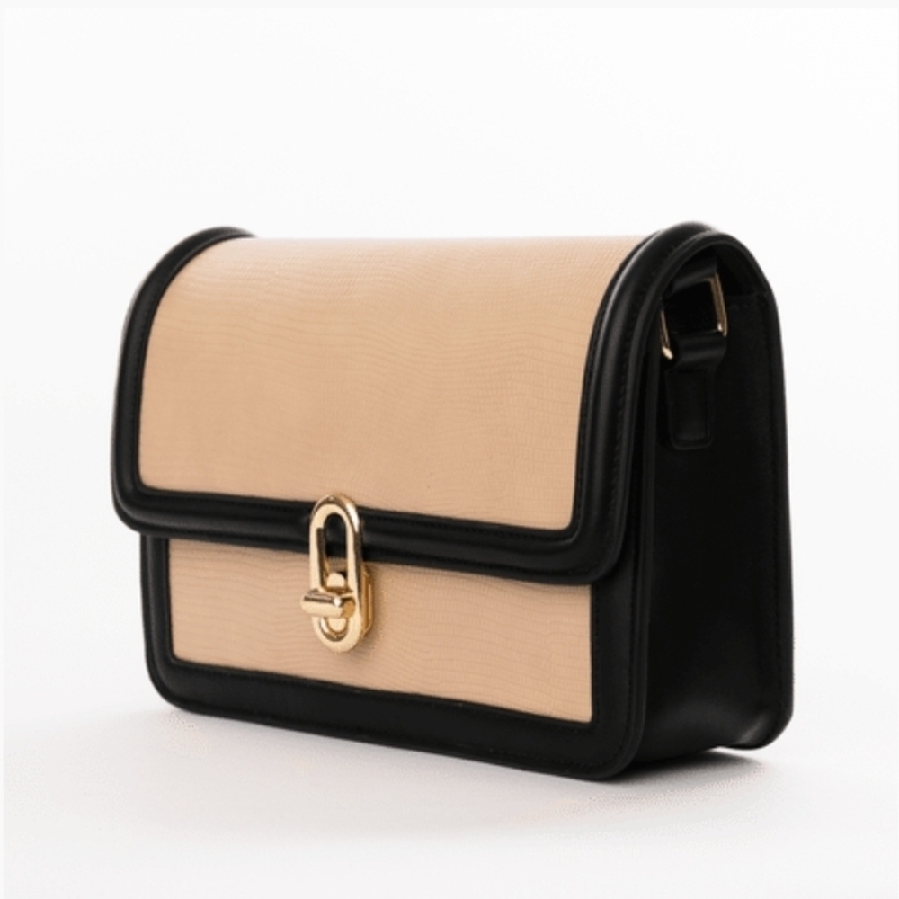 Jules Kae Mia Crossbody Bag Black & Beige - Sealed NEW